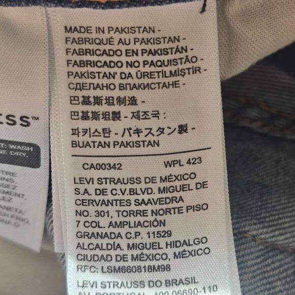 Levis 505 Jeans Mens 36x32 Fit 36x31 Blue Denim Stretch Straight Cowboy Rodeo - Picture 12 of 14